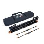Kit Rod Pod Fusion Carbon smontato con borsa tecnica e componenti in alluminio anodizzato arancione
