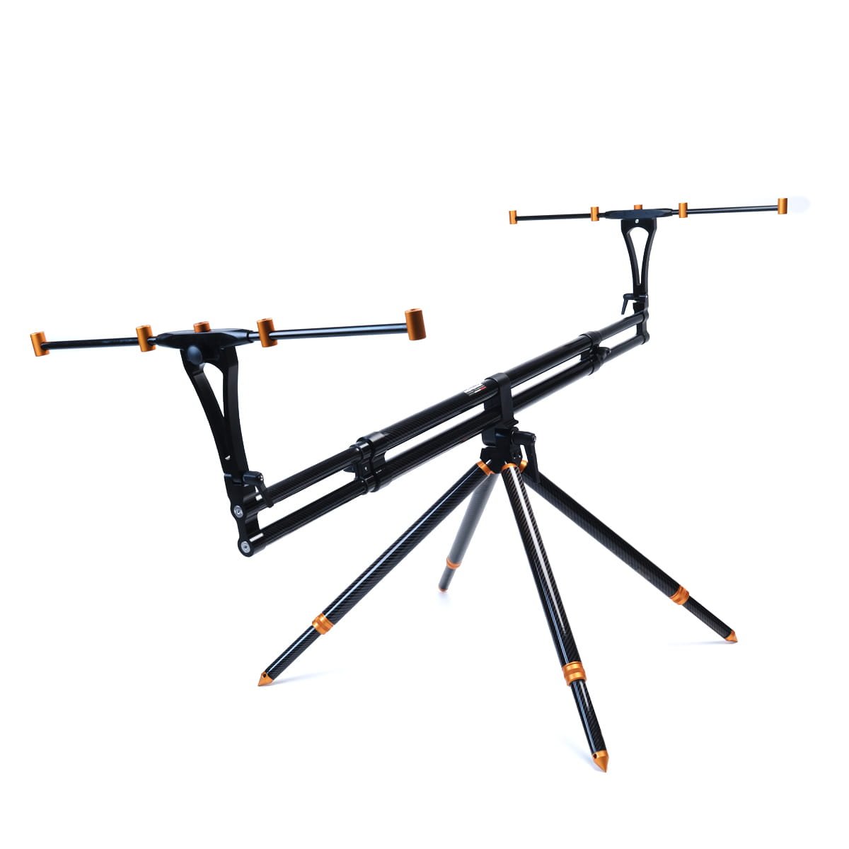 Rod Pod Fusion Carbon con prolunghe finali in carbonio arancione